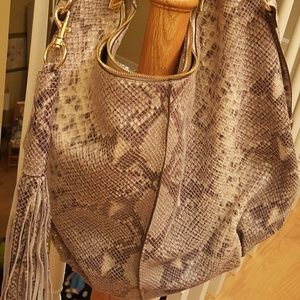 G.I.L.I NWOT GENUINE LEATHER SNAKESKIN BAG